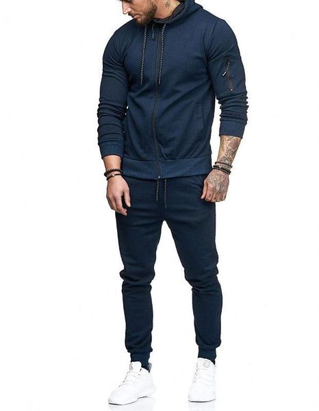 

мужские костюмы сплошные цвета зимы мужчины pantalon спортивные костюмы спортивный костюм беговая survetement мужские дизайнерские костюмы, Gray
