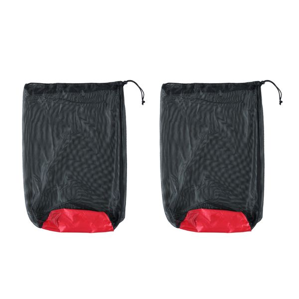 

2 шт сверхлегкий шнурок сетки вещи мешок мешок для тавель кемпинг спорт черный