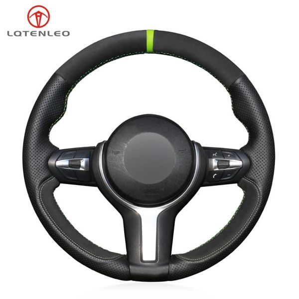 

black leather suede steering wheel cover for m sport f30 f31 f34 f10 f11 f07 f12 f13 f06 x3 f25 f32 f33 f36 x1 f48 x2 f39