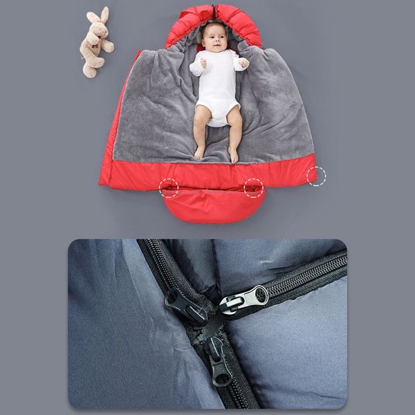 

double thickening baby stroller sleeping bag fleece prams footmuff newborn swaddle wrap envelopes