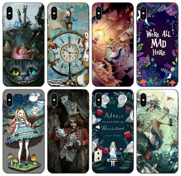 

tongtrade] vintage alice in wonderlretro movie case for apple iphone 11 pro x xs max 8p 7p 6p galaxy a70 a70s a730 huawei y7 prime tpu case