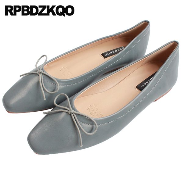 

brown bow ballerina designer pointed toe female japanese women flats shoes with little cute bowtie ballet blue china slip on, Black