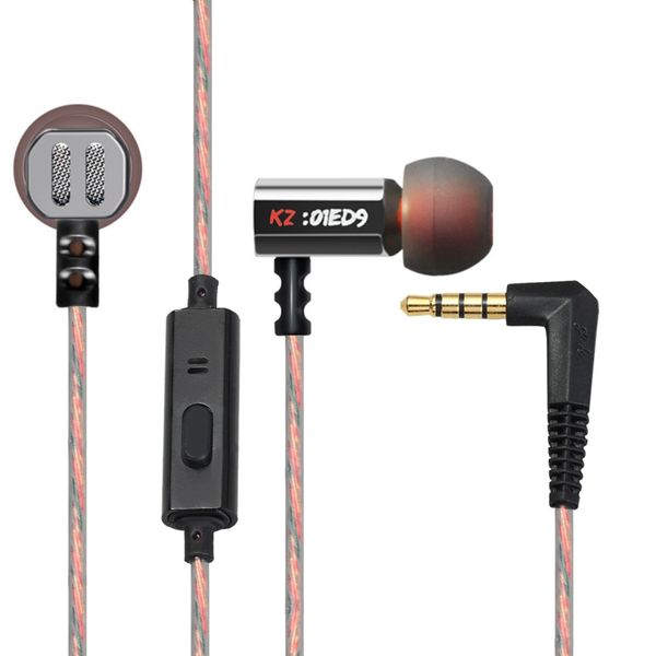 

kz-ed9 in-ear 3.5mm super bass earphones hifi sound with mic support hands-talking