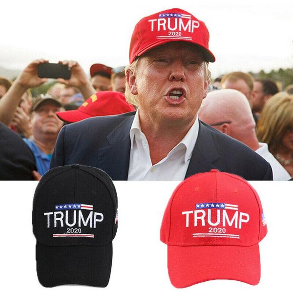 

2020 donald trump red black baseball hats re-election keep america great embroidery usa flag caps cotton baseball hats male cap, White