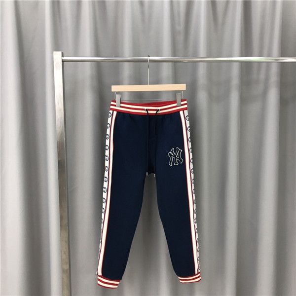 

19aw luxurious italy brands design gc long pants terry trousers all-match fashion ribbon logos hip-hop high streetwear cool sports trousers, Black;green