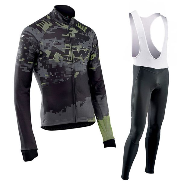 

pro team ropa cycling jersey long sleeve set men gel bib pants maillot cycling suit outdoor ropa hombre bike bicycle clothing, Black;blue