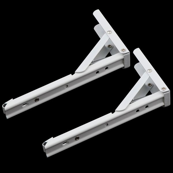 

white paint foldable l shape wall mount shelf bracket hanging