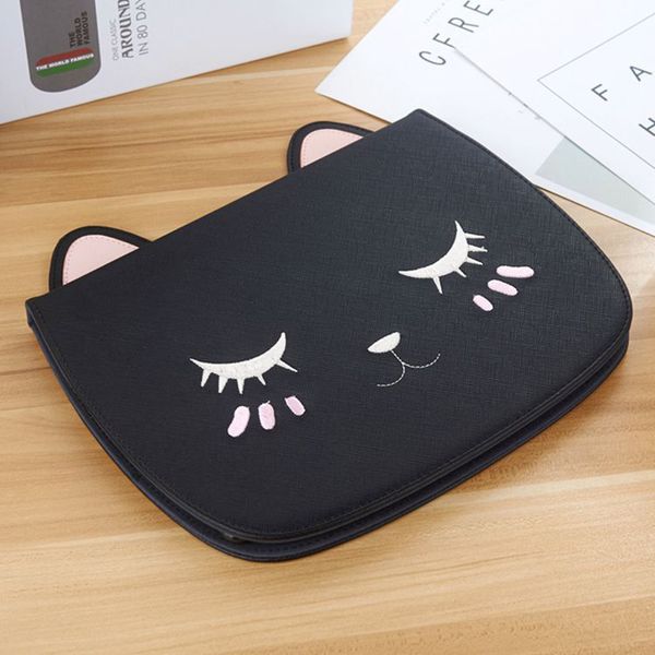 

cute cat pu leather cover tablet stand for ipad 4 pro 11 10.5 mini 4 5 flip cartoon protective case bag