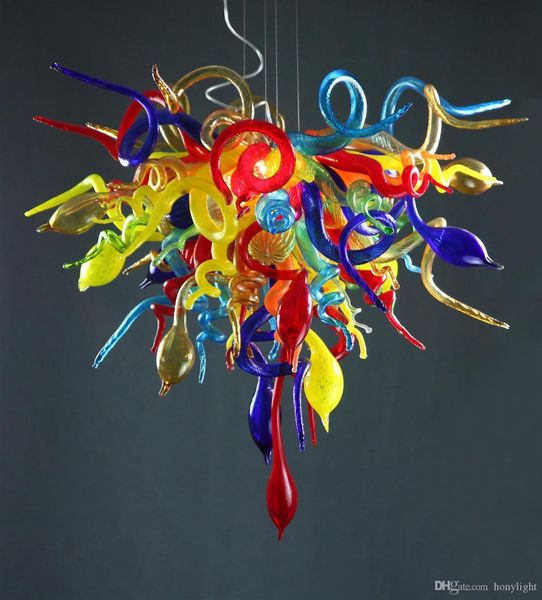 

горячие продажи красочные специальный тиффани витражи люстра led light style modern art deco ручной выдувное стекло люстры лампы
