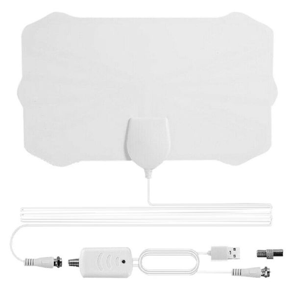 

80 miles digital hdtv indoor antena ultra-thin flat hd tv television antenna signal amplifier booster vhf uhf dvb-t t2 atsc isdb