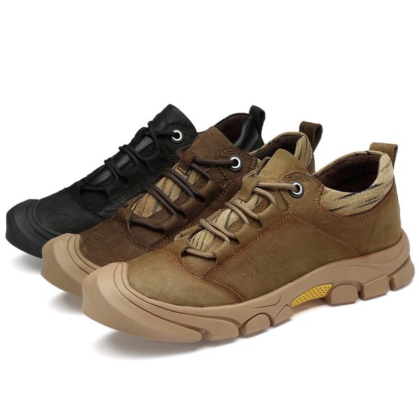 

spring casual leather shoes for men with low for outdoor mountaineering and rock climbing sneakers