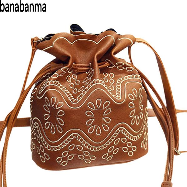 

banabanma women handbags girl concise soft pu tassels shoulder bag satchel crossbody bucket bag handbag bags for women 2018 zk40