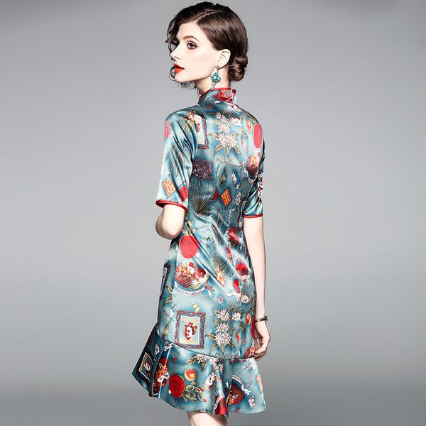 

elegant cheongsam fashion chinese style vintage evening dresses, White;black