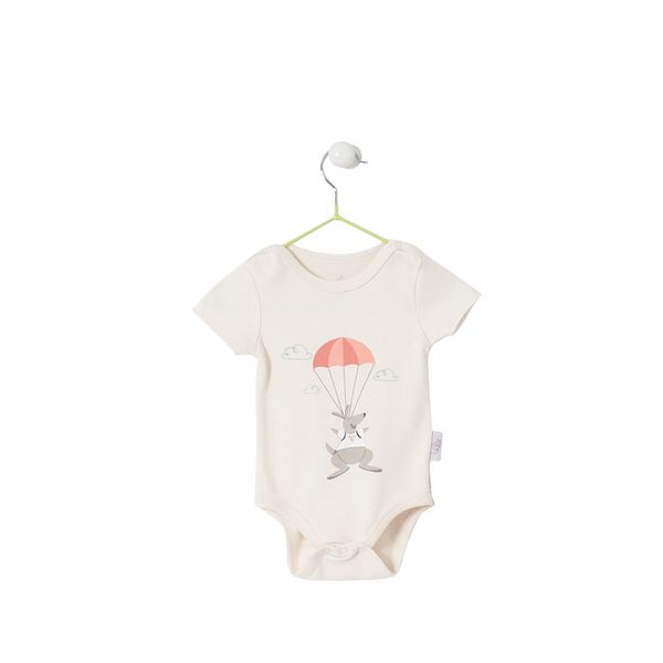 

red kangaroo baby organic cotton short sleeve bodysuits (0mth, White