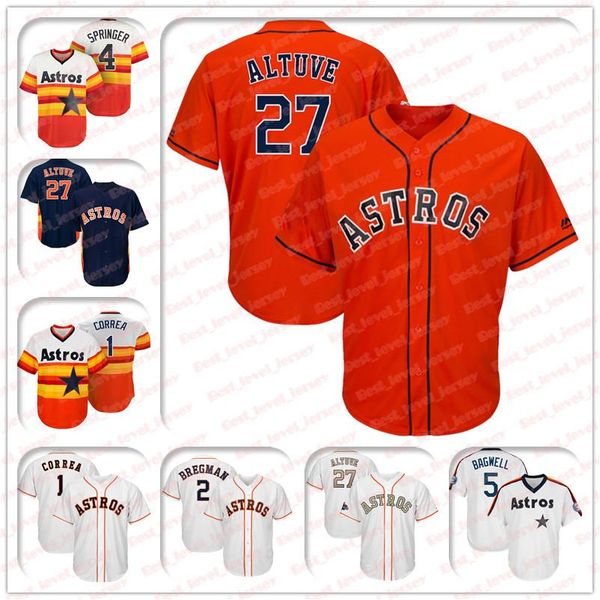 

2 Alex Bregman 27 Jose Altuve Jersey 34 Nolan Ryan 5 Jeff Bagwell Jerseys 4 George Springer Houston jerseys Astros Coolbase hot