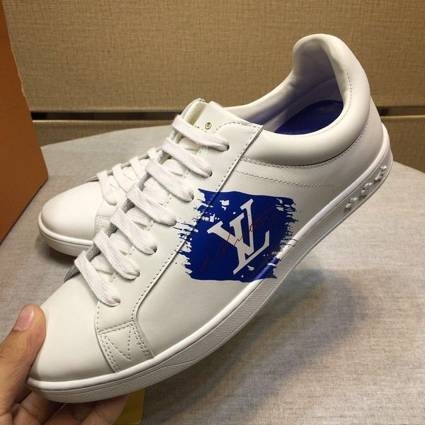 

2019 e5 fashion trend casual men shoes outdoor sports handsome wild luxury shoes in original box packaging zapatos hombre, Black