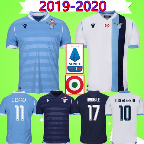 

jony 19 20 lazio soccer jersey 2019 2020 ss acerbi football shirt luis alberto camiseta immobile sergej maillot j.correa maglia da calcio, Black;yellow