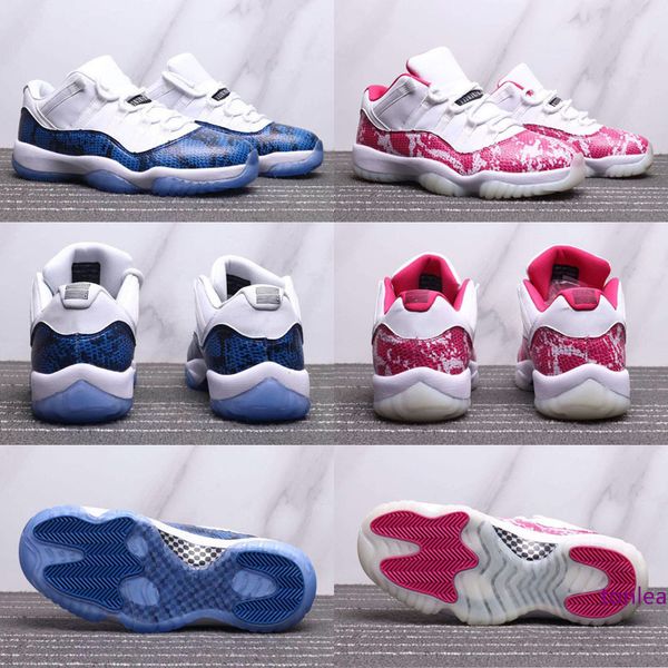 

new jumpman 11 low real carbon fiber classic navy blue snakeskin sport shoes men 11s xi white black basketball shoes