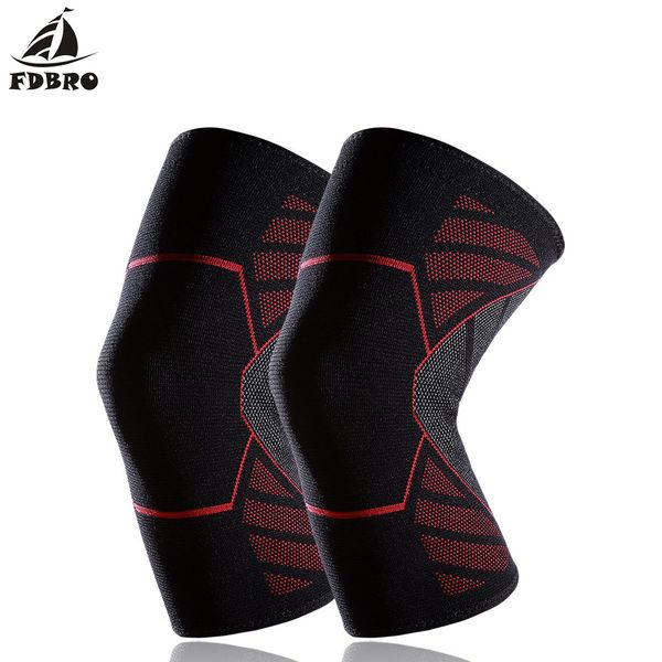 

fdbro 1 piece security sports football basketball breathable knee training volleyball elastic knee pads bike pads protector, Black;gray