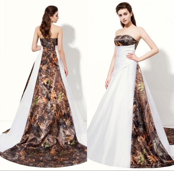 

Camo Wedding Dresses Satin Elegant Lace Up Cheap Country Wedding Dress 2019 Plus Size Bridal Gowns Vestidos De Novia