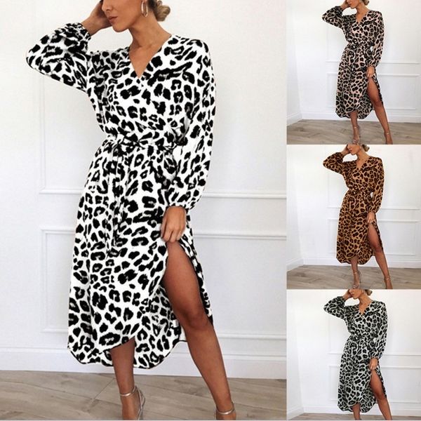 

lace dress new fashion rabbit hair appliques half vadim leopard dress 2019 women long sleeve deep v-neck a-line party, Black;pink