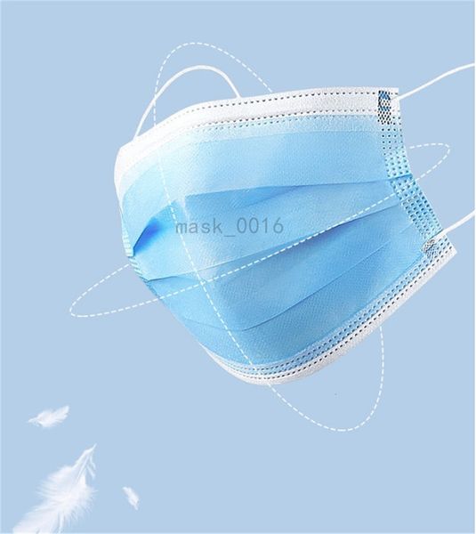 

одноразовые пыль рот маски 1шт 3 слоя non сплетенный синий маска