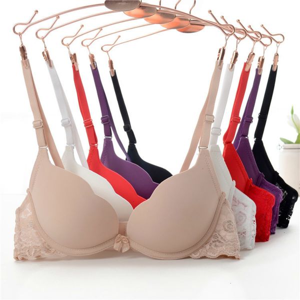 

женщины underwears push up bra новый бренд женщина double push-up бюстгальтеры для девочек push up bra сексуальный бюстгальтер 3 4 чашки, Red;black