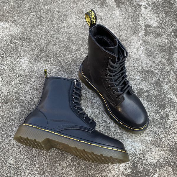 

Ankle boot for women dr genuine leather women bota high motorcycle autumn winter lover now hoe marten hoe, Black