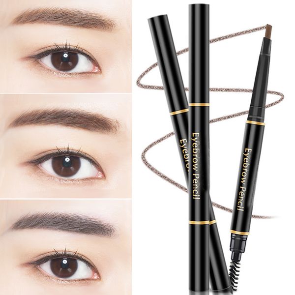 

women girls double head eyebrow pencil pen brows natural silky eye makeup cosmetics long lasting