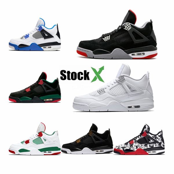 

black cat jumpman 4 4s basketball shoes 1 4s high court purple white men designer sneakers 11 14s bred concord 45 trainers #832