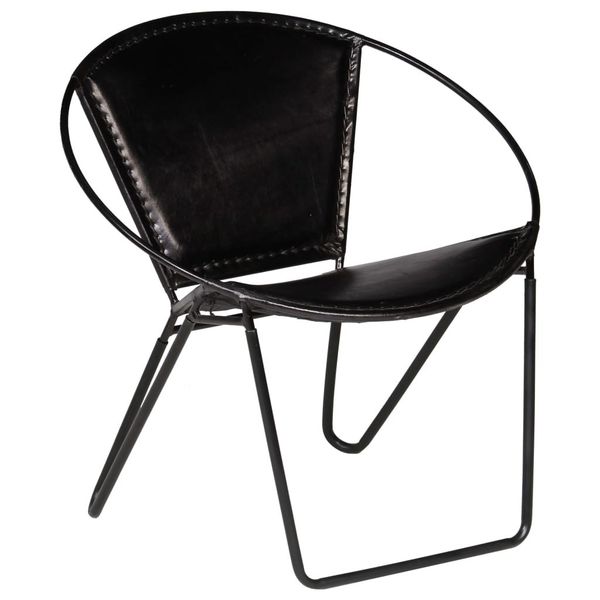 

genuine leather relaxation chair 69 x 69 x 69 cm black patio benches