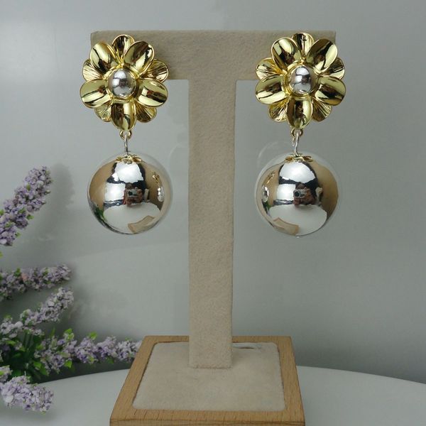 

yuminglai 24k dubai gold earrings italian earrings for women fhk8631, Silver