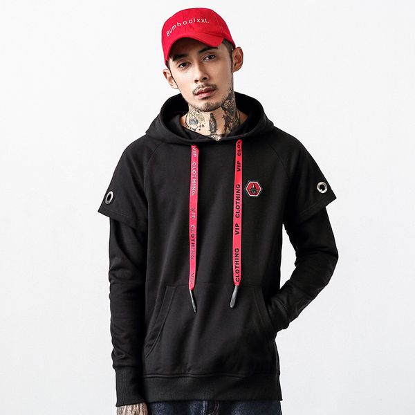 

новое прибытие мужские толстовки весна осень мужская sweatershirt с длинным рукавом с капюшоном дизайнер толстовки мода молодежь верхняя оде, Black