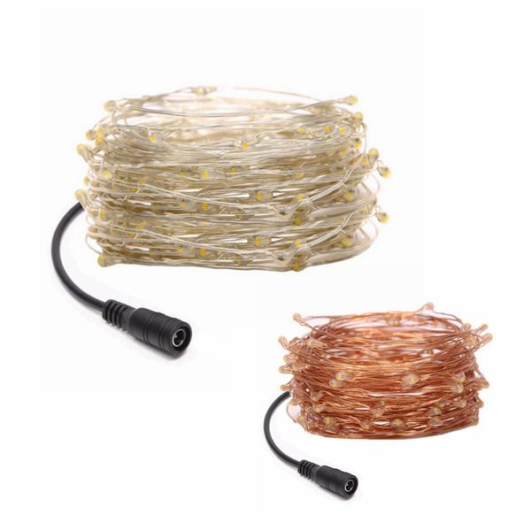 

edison2011 dc 12v 10m 100 leds led copper wire string fairy light chistmas lights lighting warm white multi-color ship