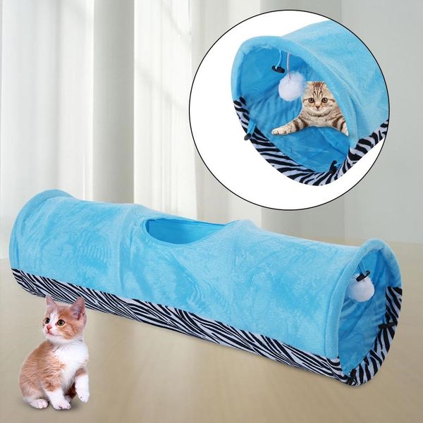 

zerodis 25.5x87cm pet cat tunnel with hole foldable cat tent long tunnel bed toy interactive playing toys other cat supplies