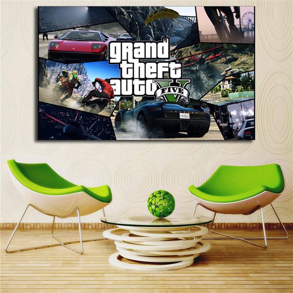 2019 Grand Theft Auto V Rockstar Games Canvas Modern Painting Oil Print Comic Poster Wall Art Hd Picture For Living Room Home Decor From Iwallart