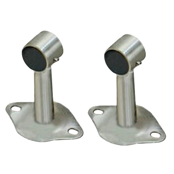 

2pcs stainless steel wardrobe pipe lever rod holder socket bracket