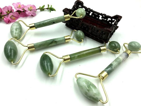 

jade roller face massager with natural anti aging stone for eye massage derma cream wholesale