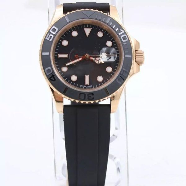 

2018 fa hion ro e gold rubber fa hion ma ter 40mm ceramic bezel men watch 116655 port men automatic watche hipping