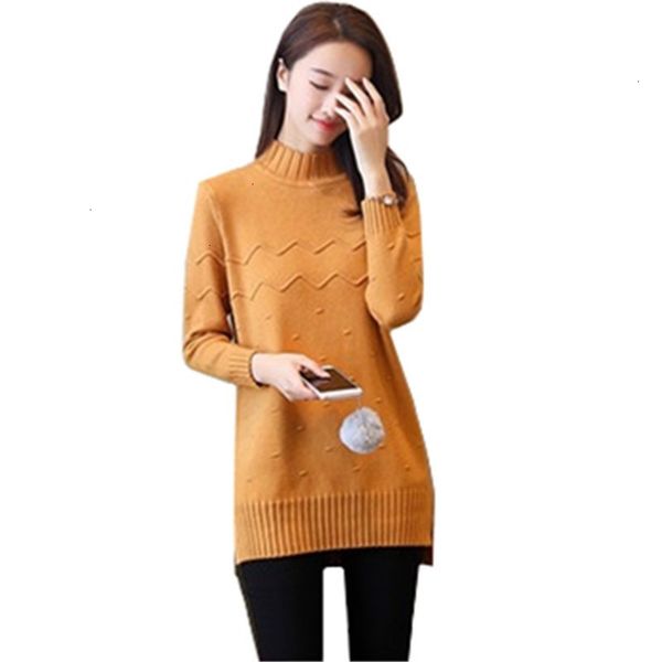 

woman sweaters designer sweater plus size autumn winter womens sweater 2019 long sleeved warm casual half high collar loose pullover, White;black