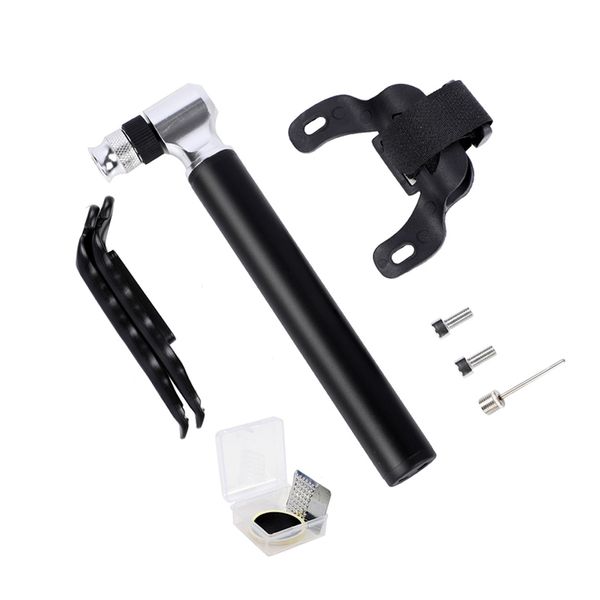 

new 300psi / 11bar mini floor bike pump tire inflation securepresta and schrader valve-ball needle tire repair kit included