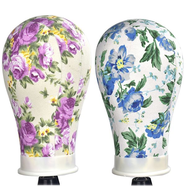 

22 inch canvas cork block manikin mannequin head model for hair extension toupee lace wig making styling cap display stand