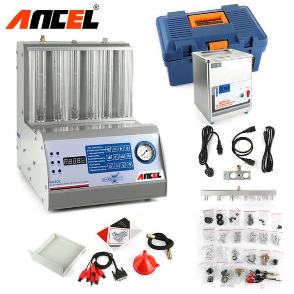 

ancel aic601 universal auto gasoline ultrasonic fuel injector cleaner tester analyzer for 6 cylinders injector washing tool