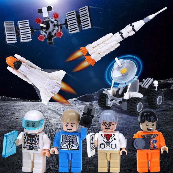 

children intelligence toys novel space shuttle granule building blocks assembled toys decorate study baby boys toy gift for children 02