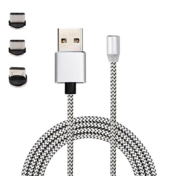 

Phone Charger Cable LED 1M Fast Charging Cable Nylon Micro USB Cables 3FT Type C Cord Magnetic Phone Charger Lines For Samsung Android