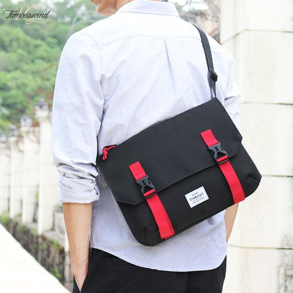 

brand casual business black and red men waterproof messenger bag crossboody bag shoulder bags for man students oxford bags