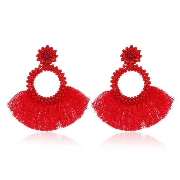 

wholesale- earrings ethnic fan-shaped exaggerated earrings, Golden