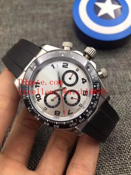 

8 style fashion watches 40 mm 116519 116503 116509 116518ln ceramic bezel asia 2813 automatic mechanical rubber bands mens watch watches, Slivery;brown