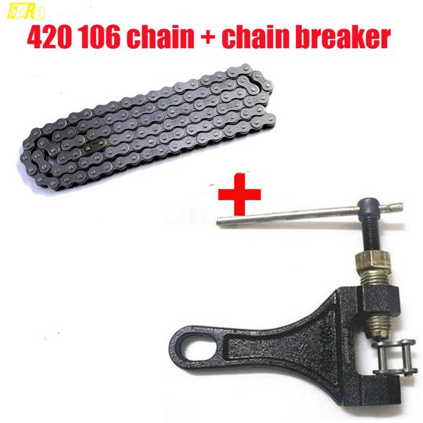 

420 106 links chain atv quad bike gokart buggy dirt pit trail & chain breaker