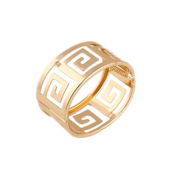 

fashion geometric hollow wide metal bangle for women maxi punk bracelet cuff bangle jewelry accessories design